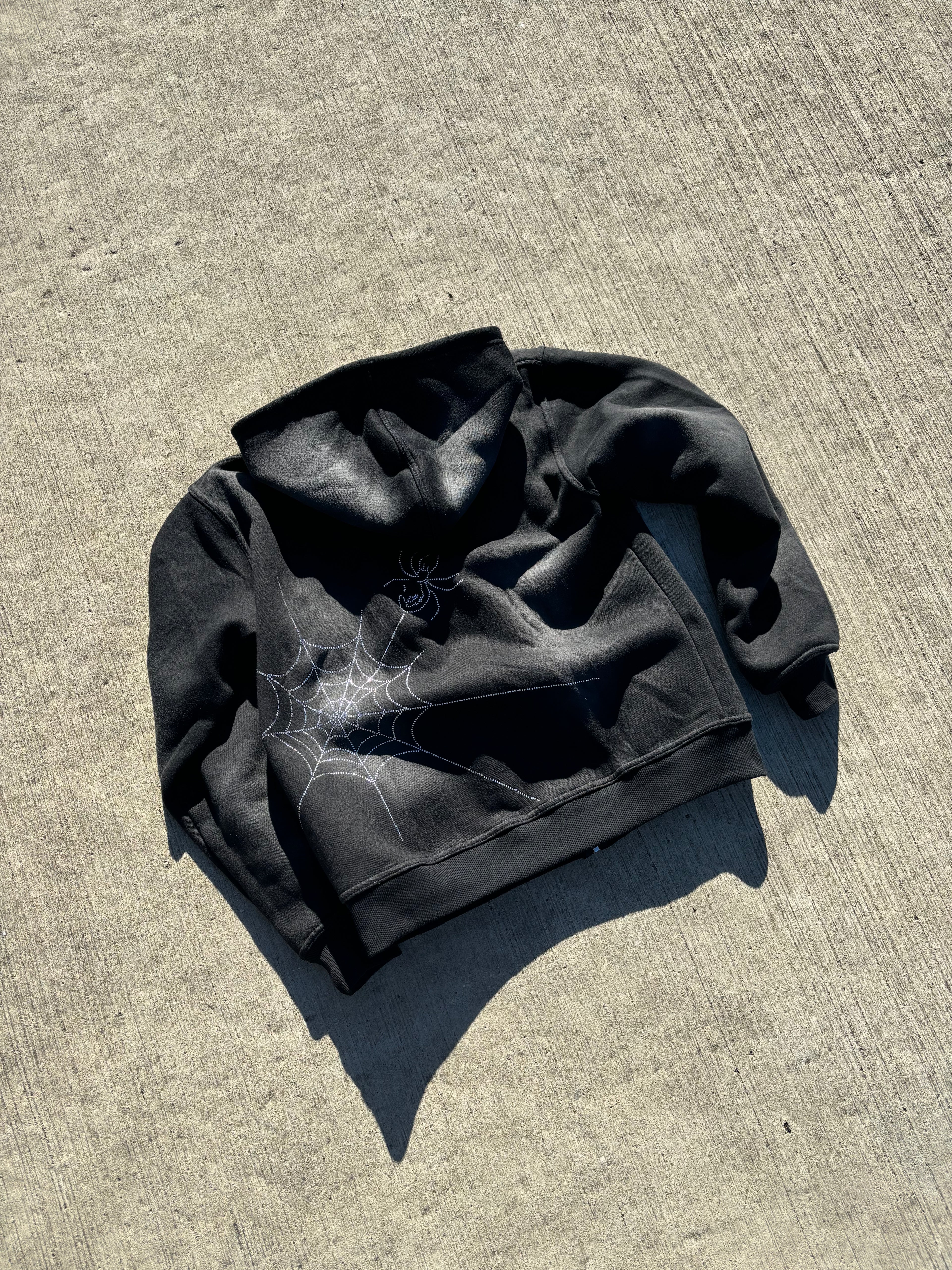 Versatile Rhinestone Zip Up
