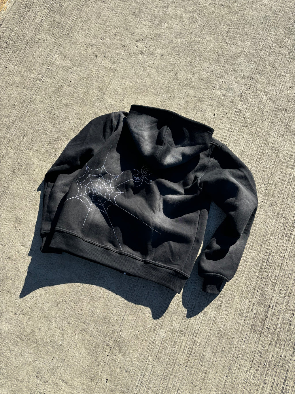 Versatile Rhinestone Zip Up