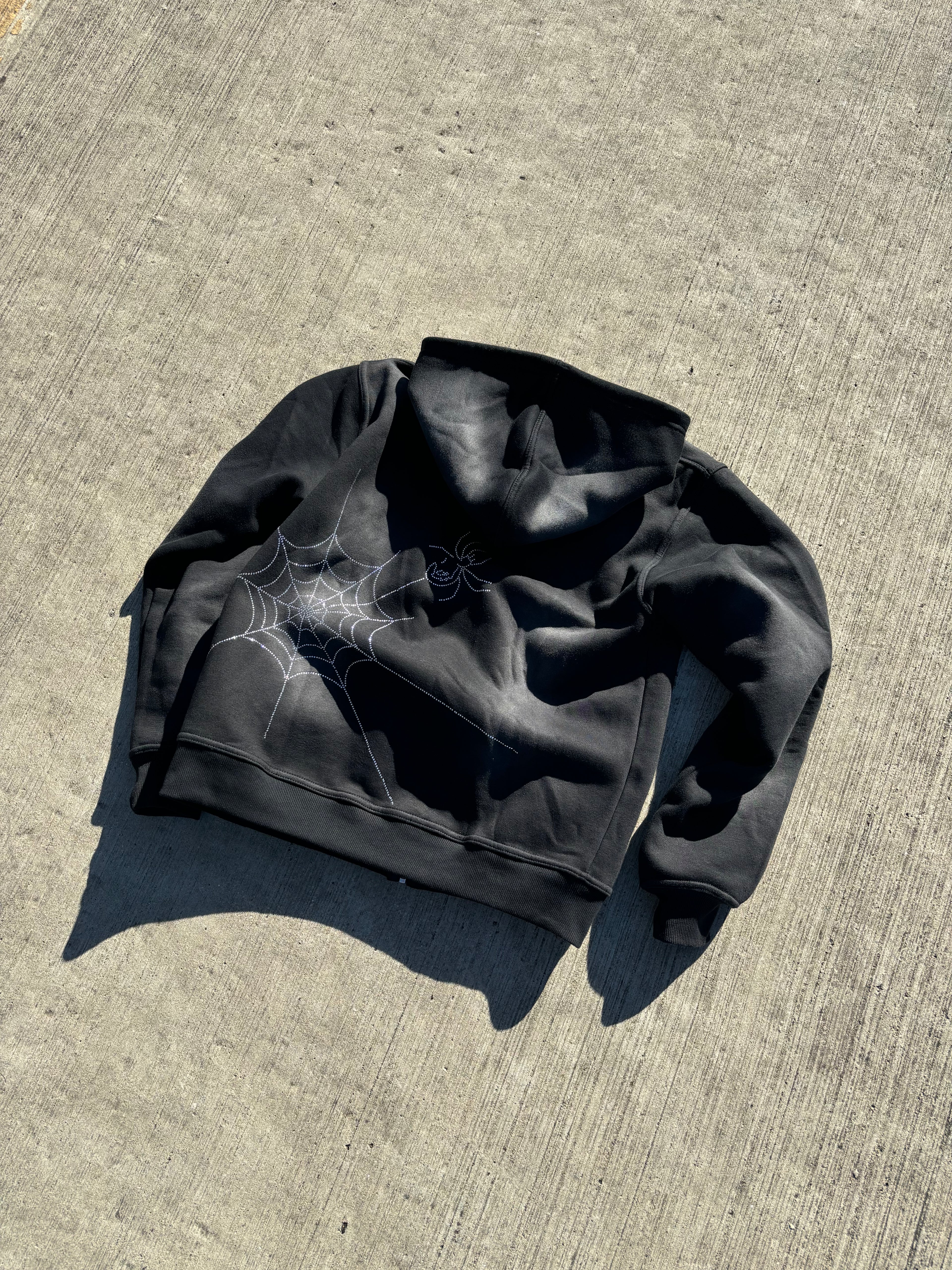 Versatile Rhinestone Zip Up